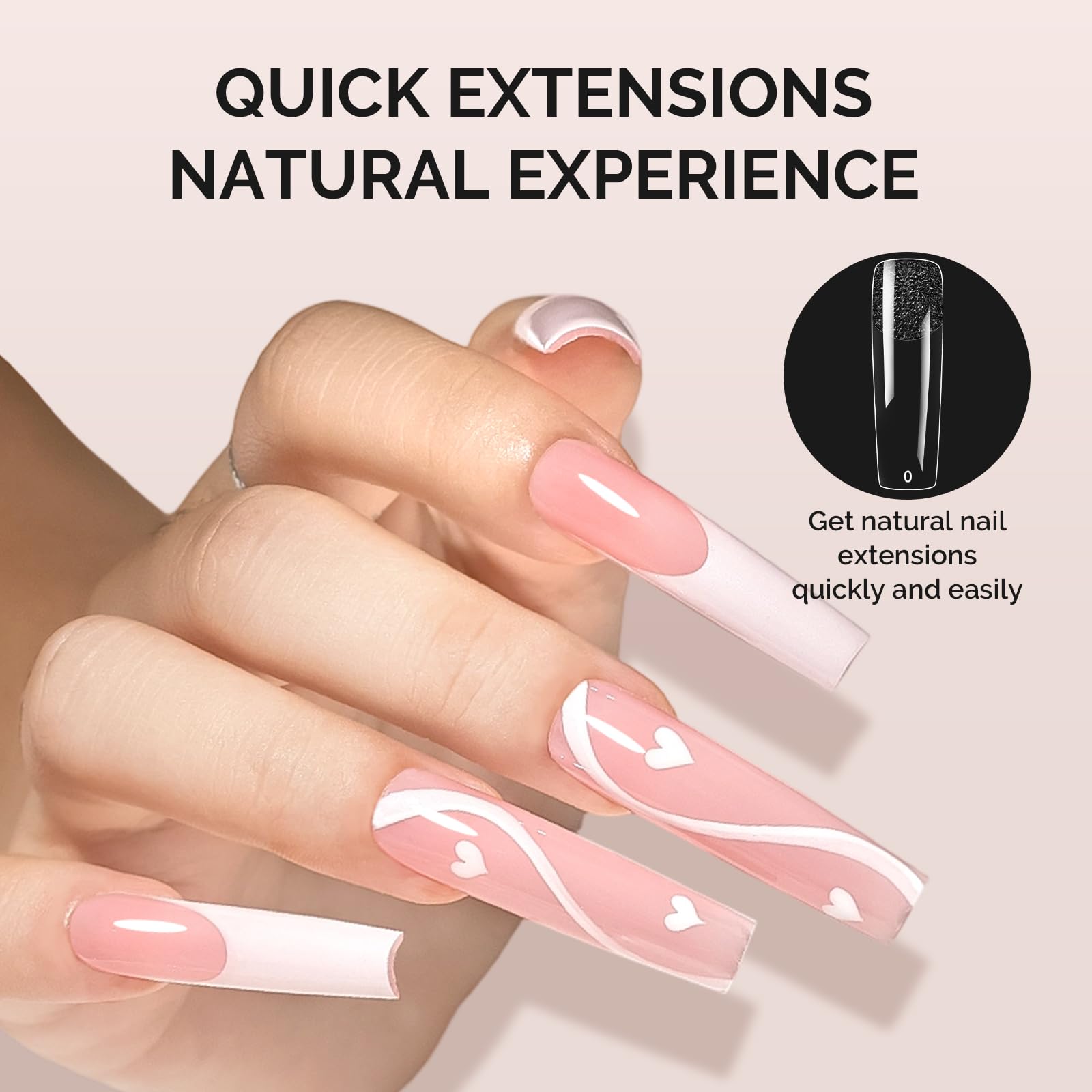 MelodySusie half-matte surface nail tips for stronger adhesion and smooth finish