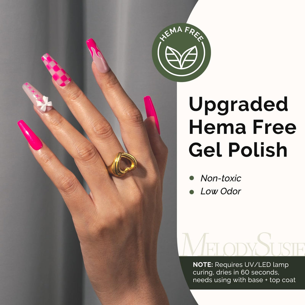MelodySusie gel polish brush stroke showing smooth, even application.