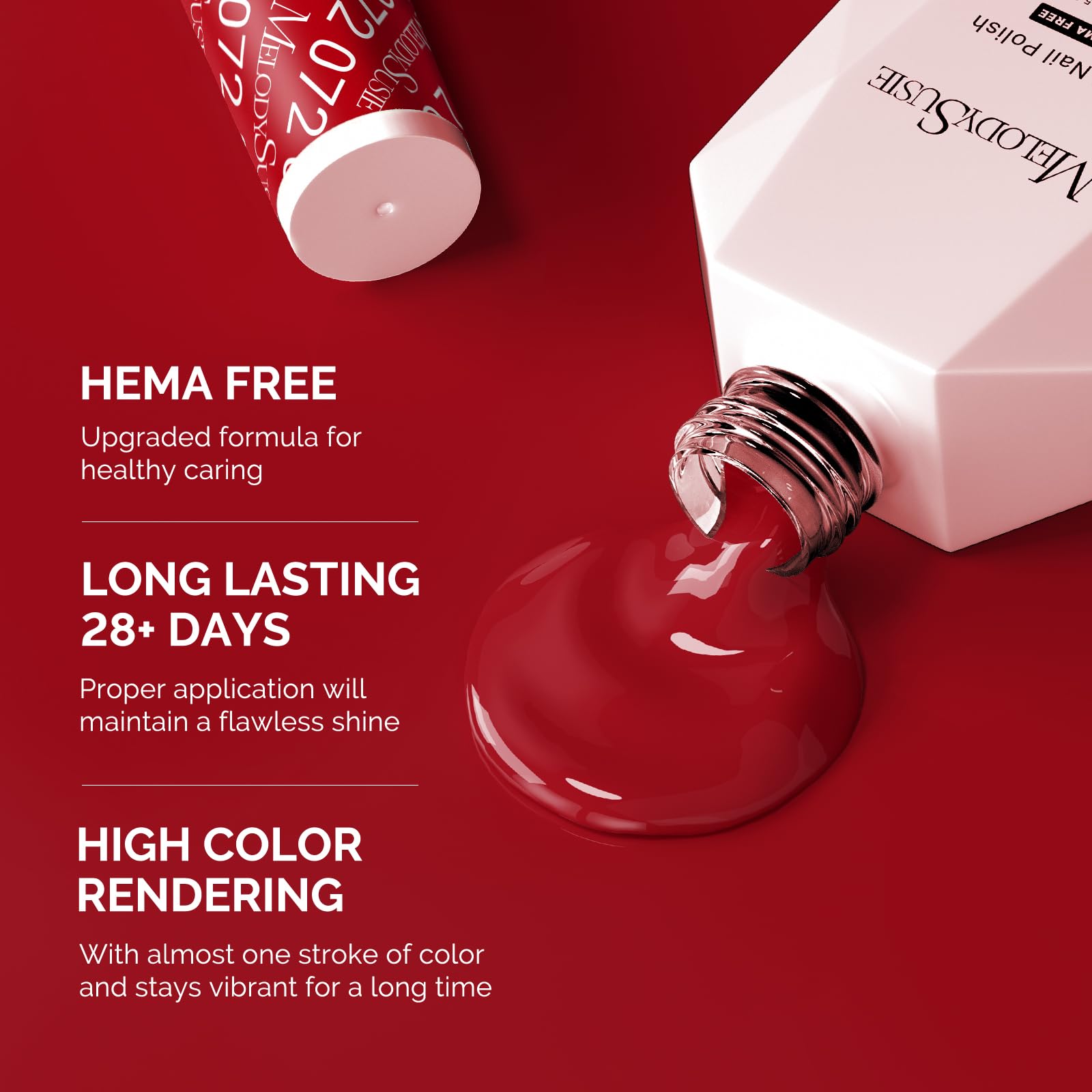 MelodySusie Hema Free Gel Nail Polish with low-odor formula.