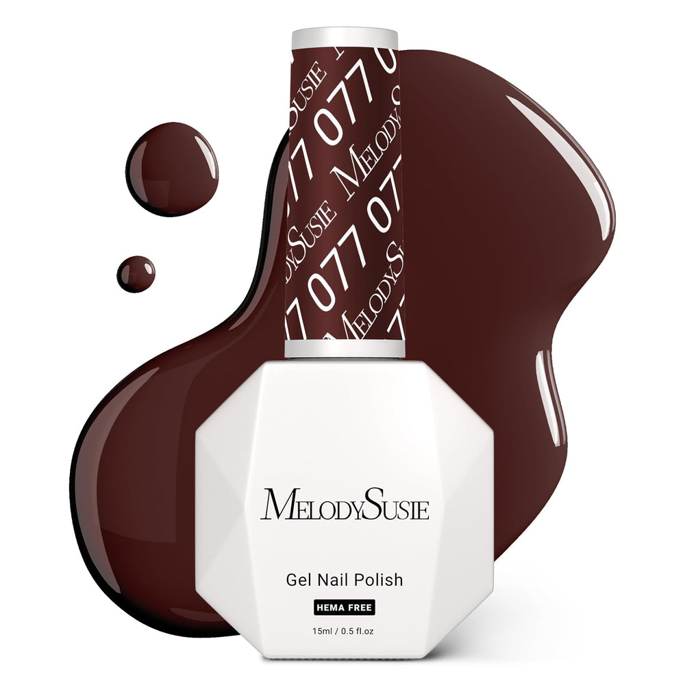 MelodySusie Hema Free red-brown gel polish bottle with glossy finish