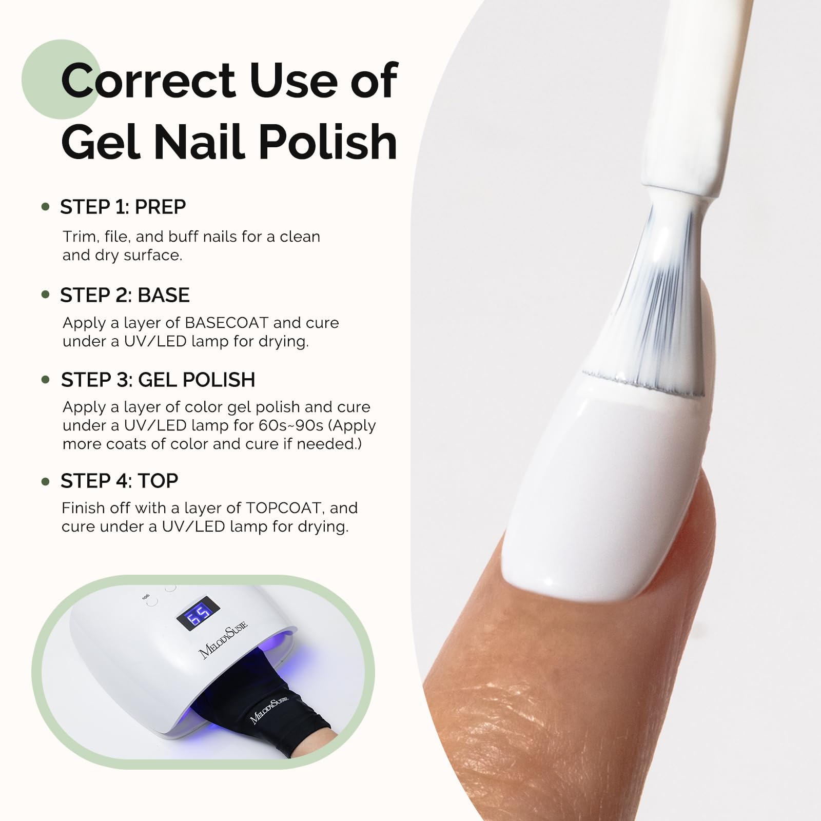 MelodySusie Hema-Free Gel Nail Polish thin-layer application for smooth results.