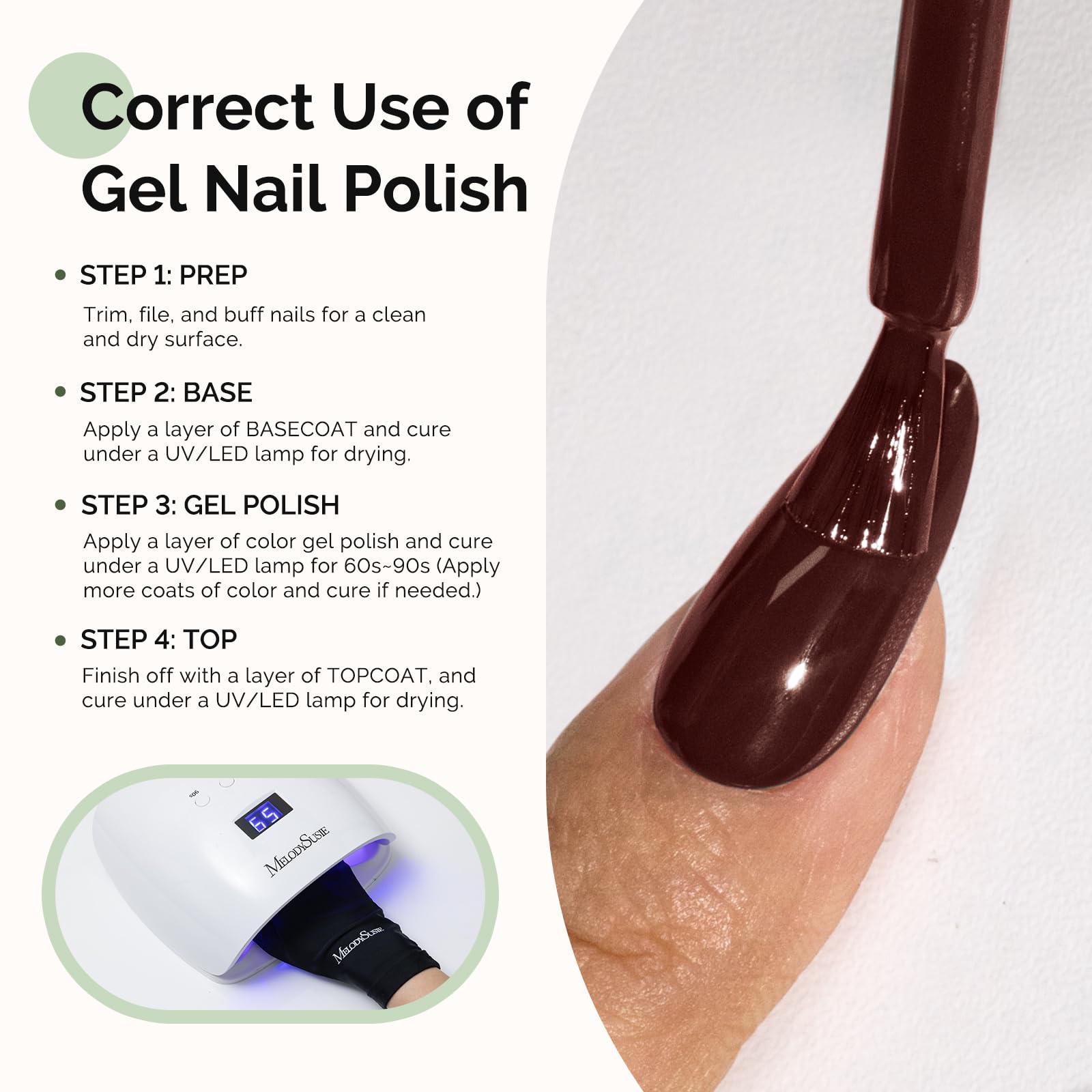 MelodySusie UV lamp curing gel polish for quick manicure