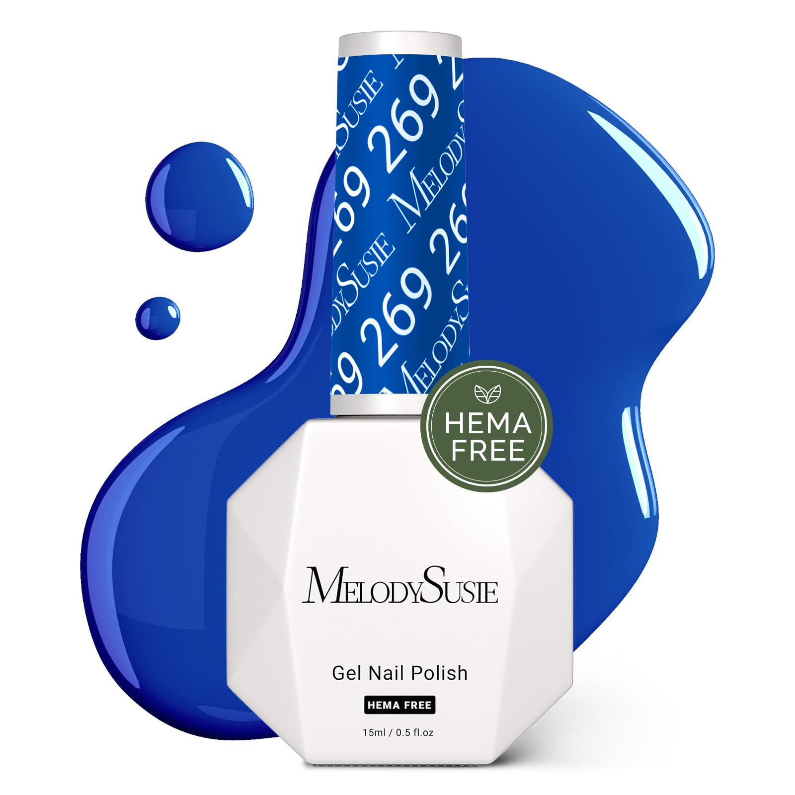 MelodySusie Hema Free royal blue gel polish bottle for durable color