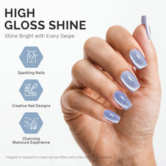 Swatch showing depth of MelodySusie Jeweliver cat eye glitter