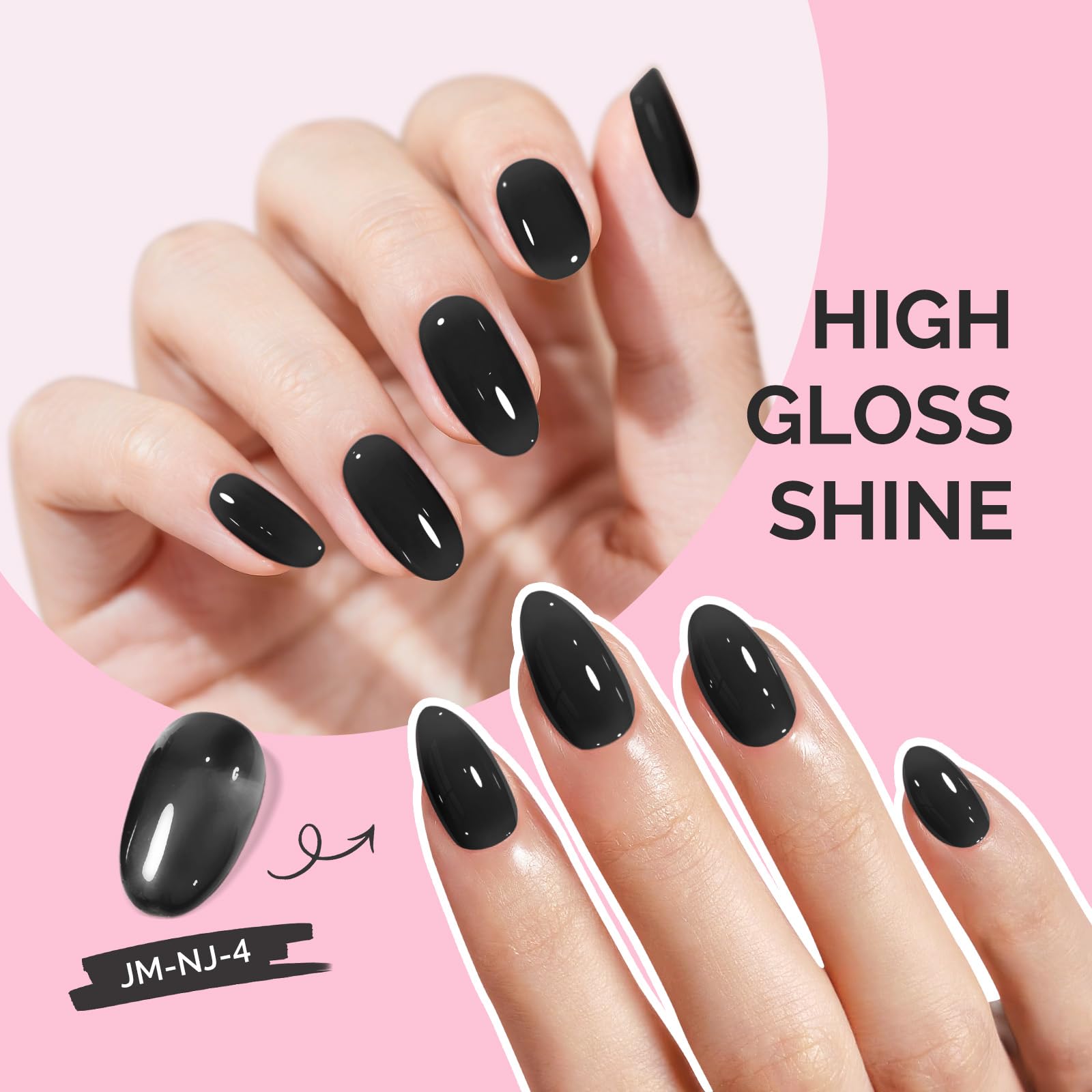 At-home manicure with MelodySusie Jeweliver jelly gel polish on natural nails.
