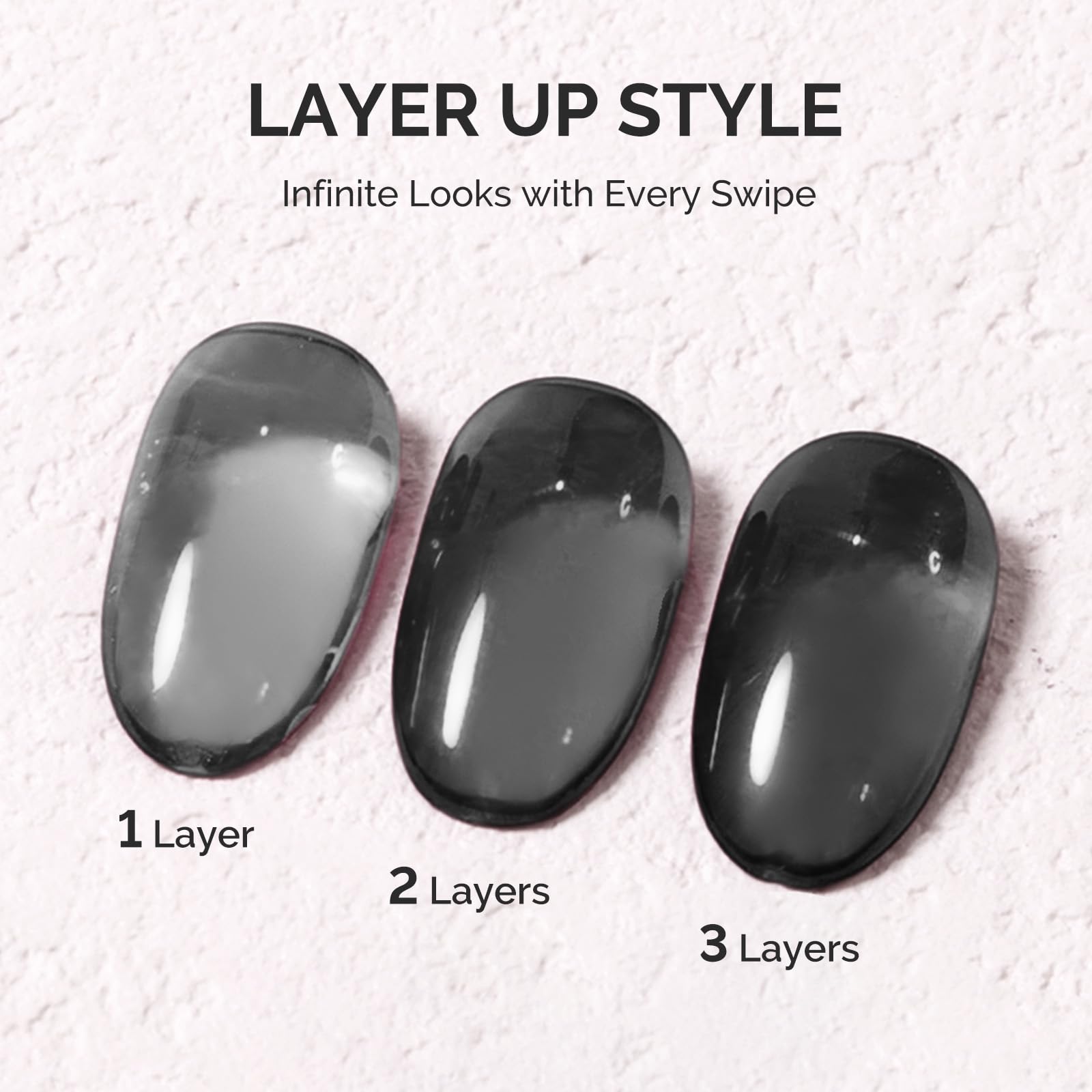 Swatch shows MelodySusie Jeweliver jelly gel polish with delicate jelly finish.