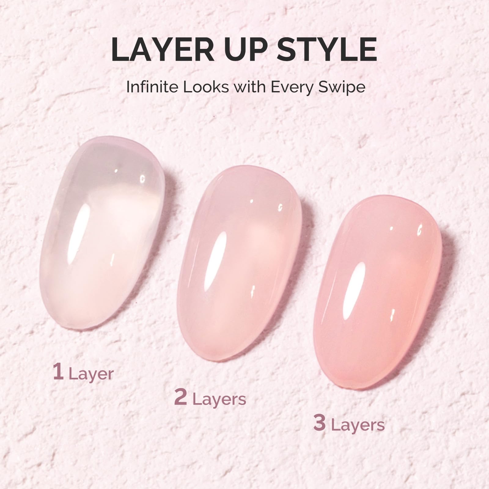 MelodySusie Jeweliver Nude swatch displaying jelly layer effect for transparent to opaque finish