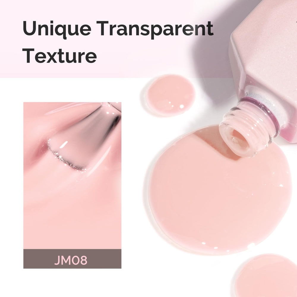 MelodySusie Jeweliver Nude milky shade on nails offering a versatile pastel look