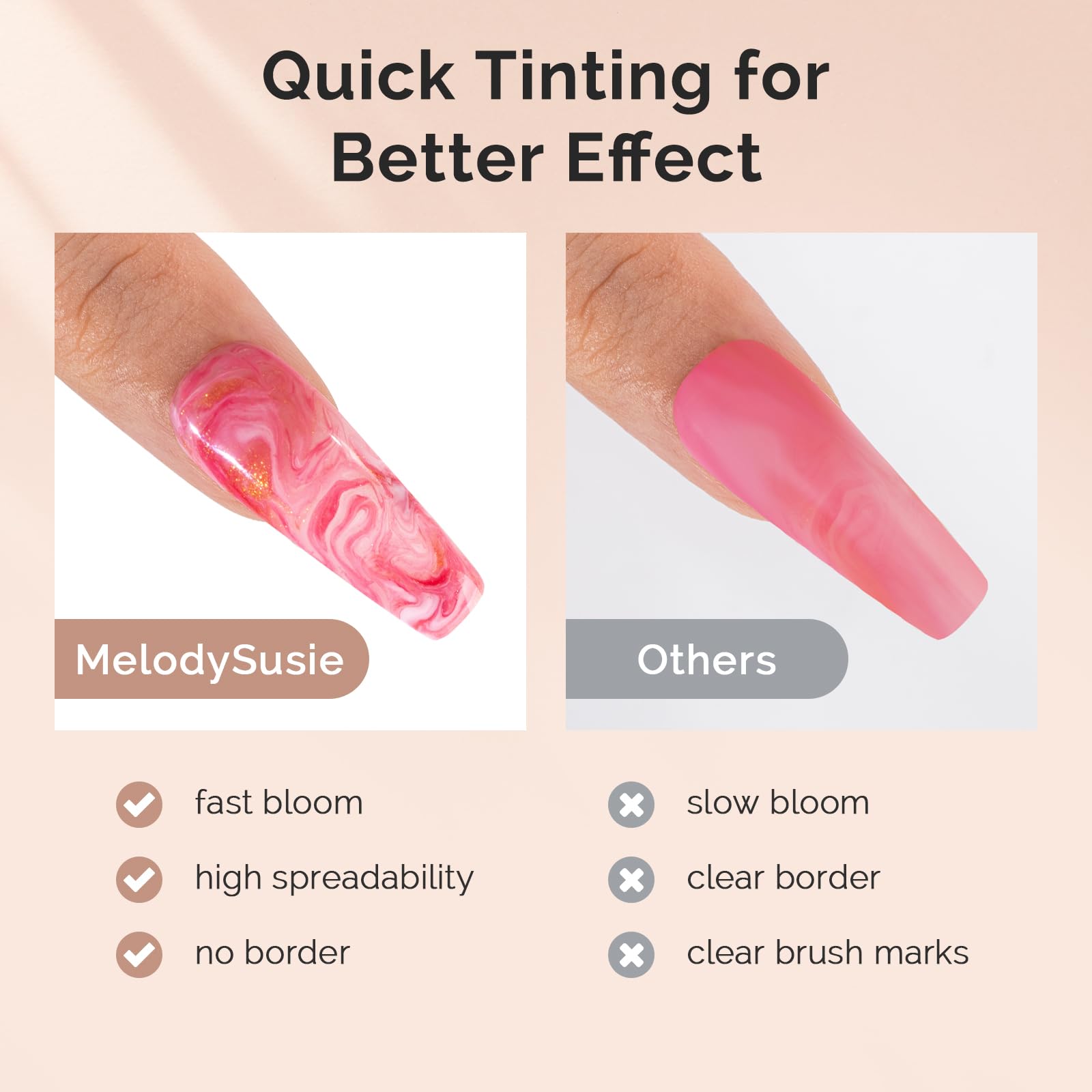 MelodySusie Long-wear Blooming Gel keeps colors vibrant.