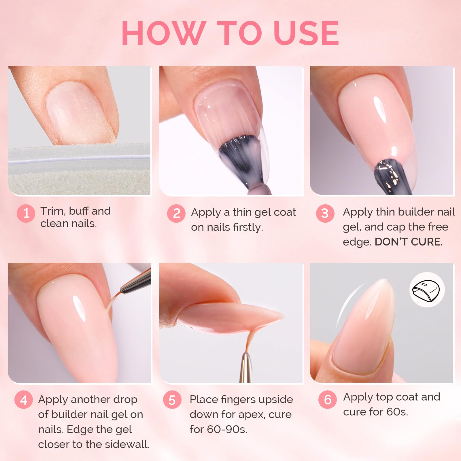 MelodySusie low-odor gel formula with built-in brush for precise application.