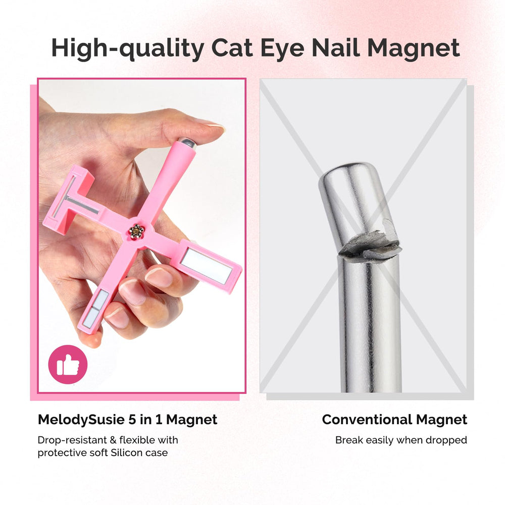 MelodySusie magnetic nail art magnet case protects tool during travel.