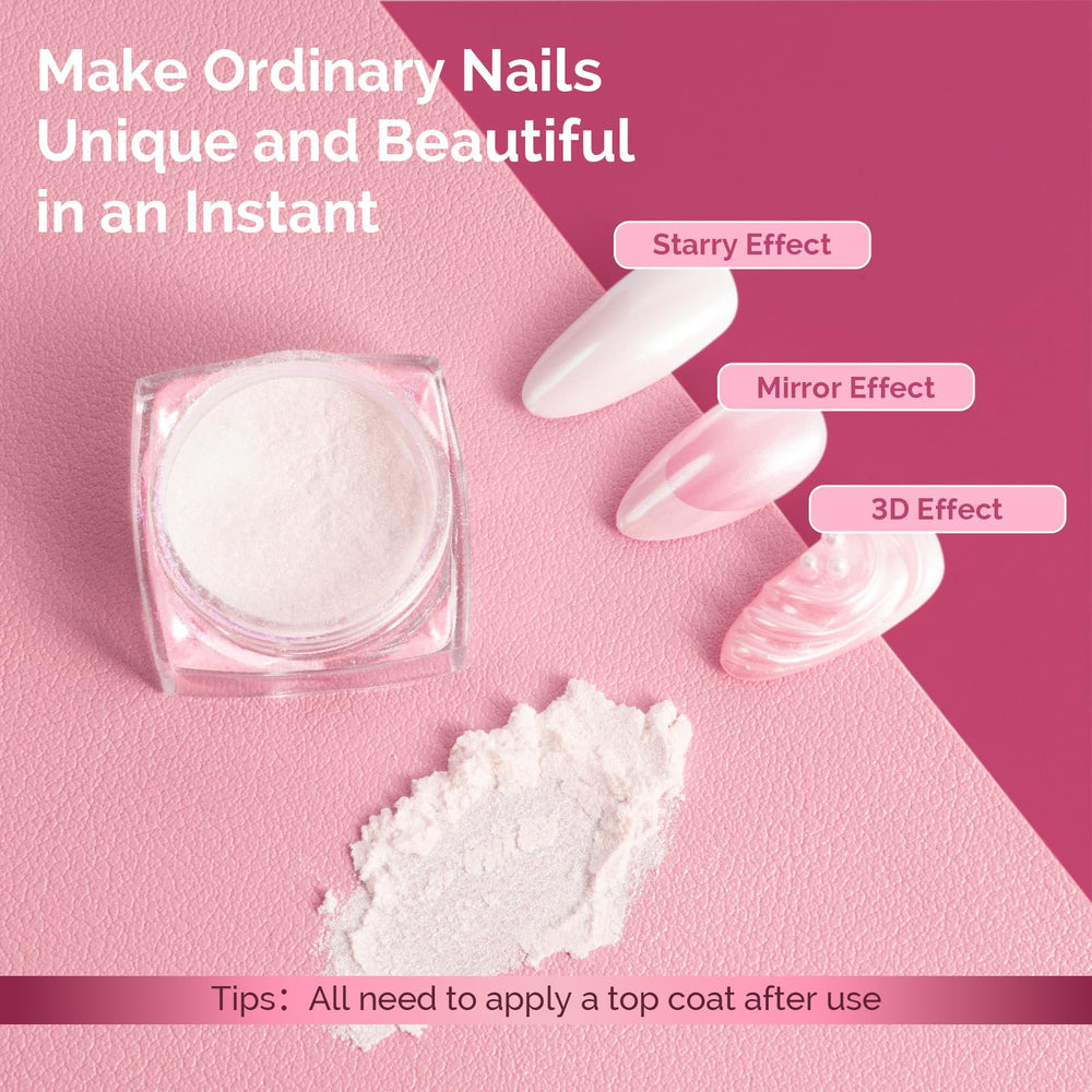 MelodySusie Mermaid Pearl Glitter delivers iridescent accents for nail art.
