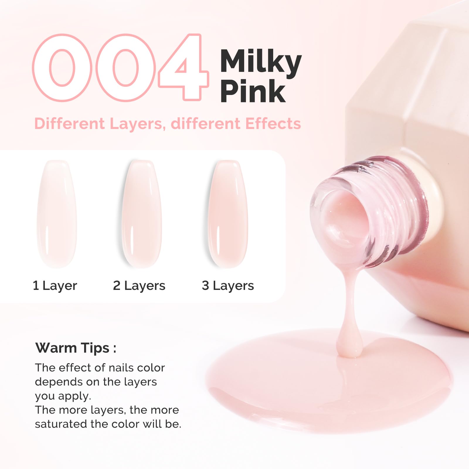 Rhinestone nail art supported by MelodySusie Milky Pink Builder Gel as adhesive
