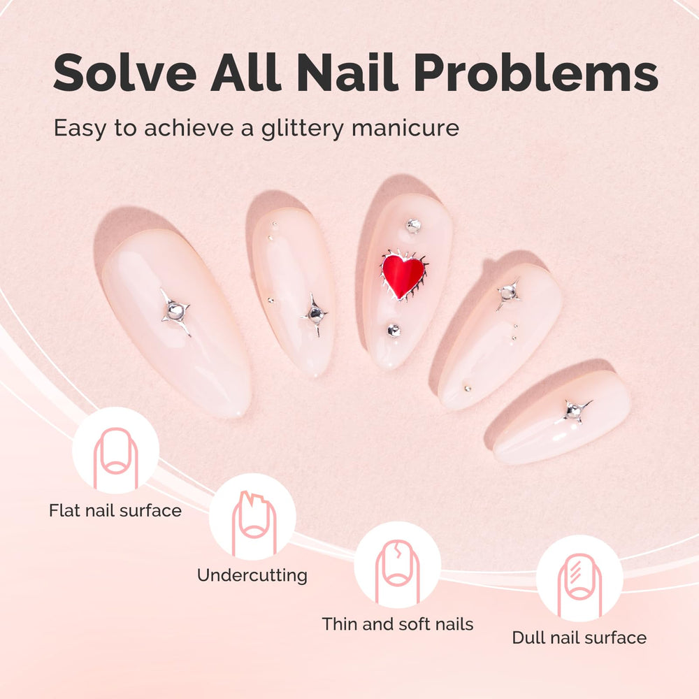 Self-leveling formula of MelodySusie Milky Pink Builder Gel for an even finish