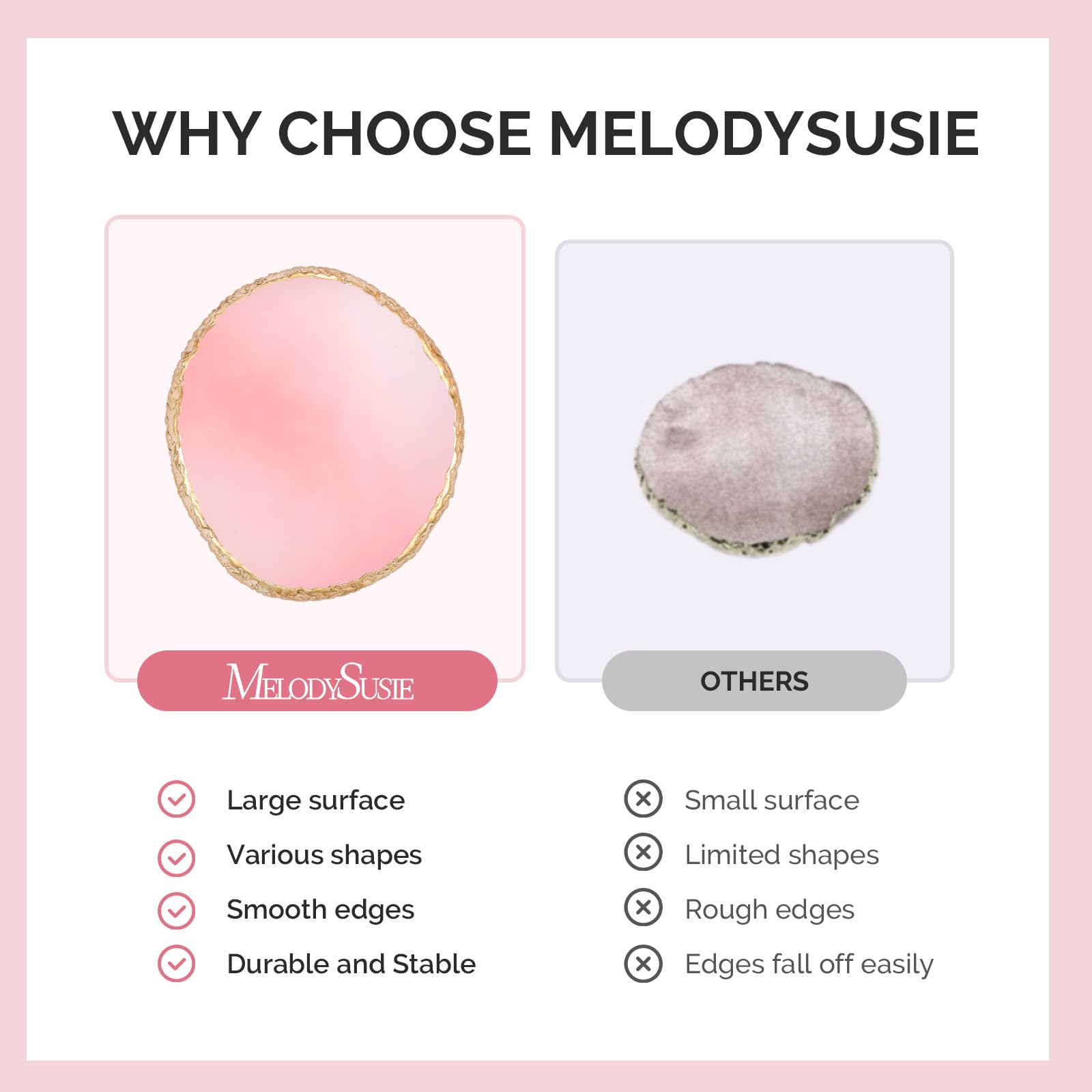MelodySusie display tray function for finished nail art and decorative accents.