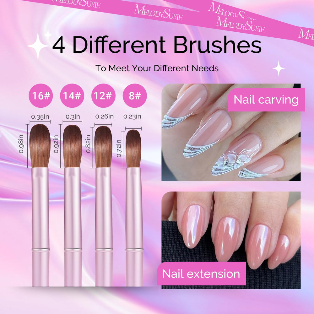 MelodySusie brush bristles: soft dense nylon for smooth application.