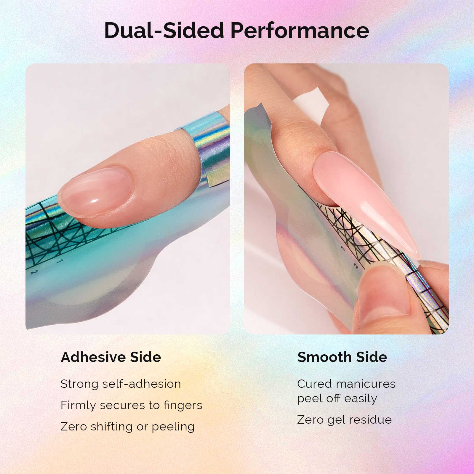 MelodySusie Nail Forms offer full size and natural fit with a comfortable open loop.
