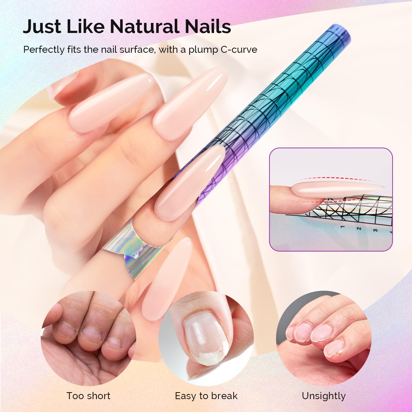 MelodySusie Nail Forms with strong adhesion for a secure hold during application.