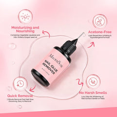 MelodySusie Nail Glue Remover fast-dissolve action removes glue in minutes