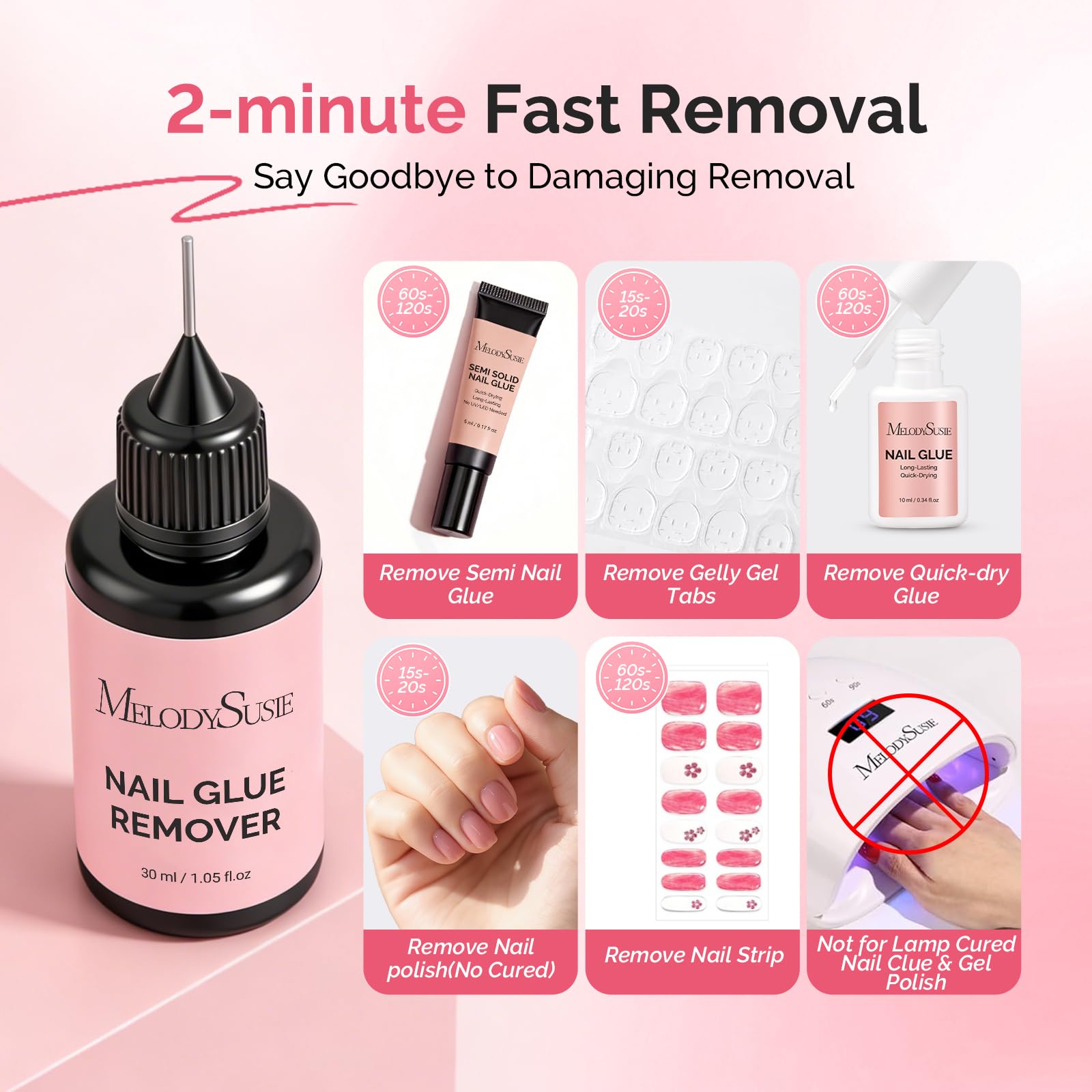 MelodySusie Nail Glue Remover precision pen tip for targeted, mess-free application