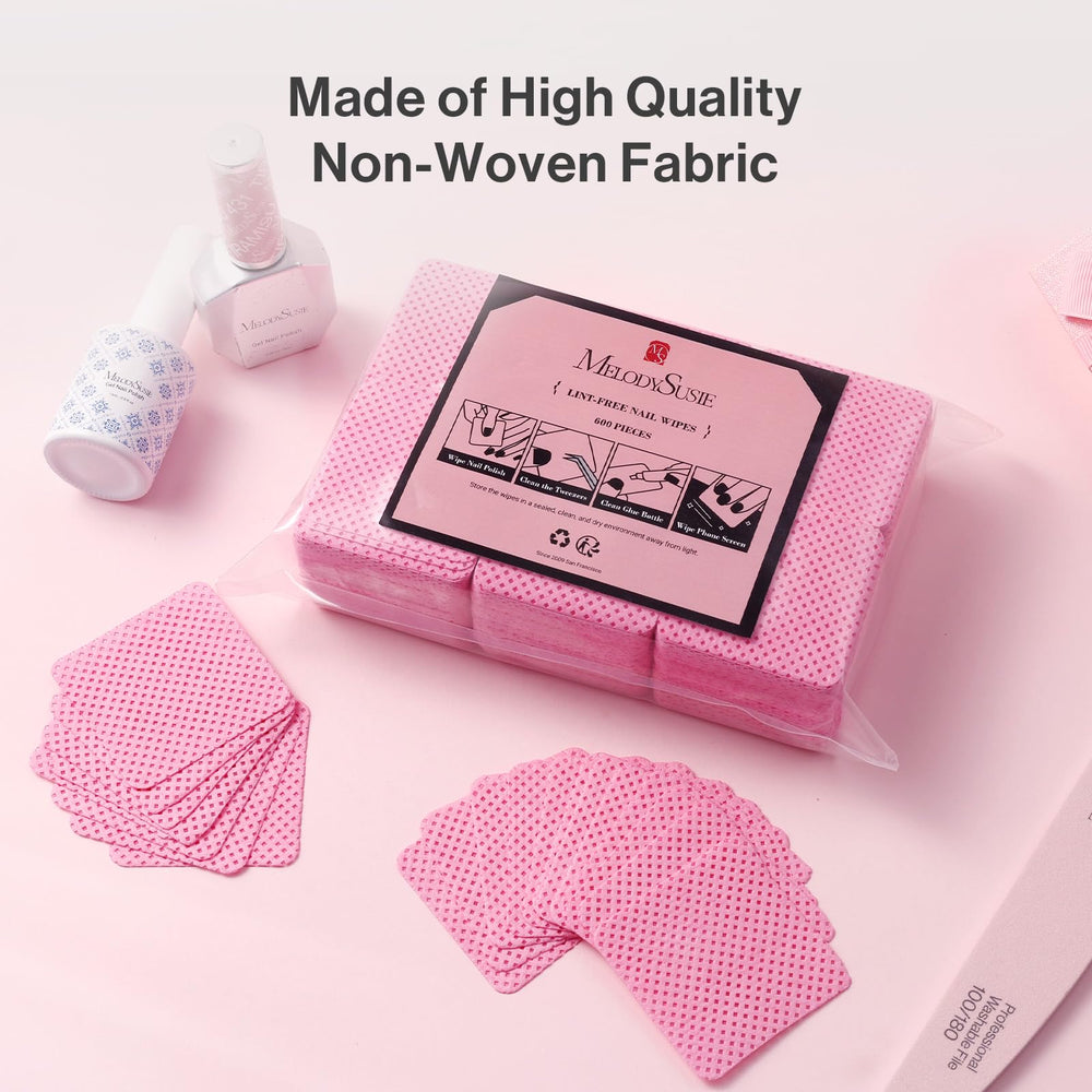 MelodySusie wipes designed to absorb polish and remove residue efficiently.