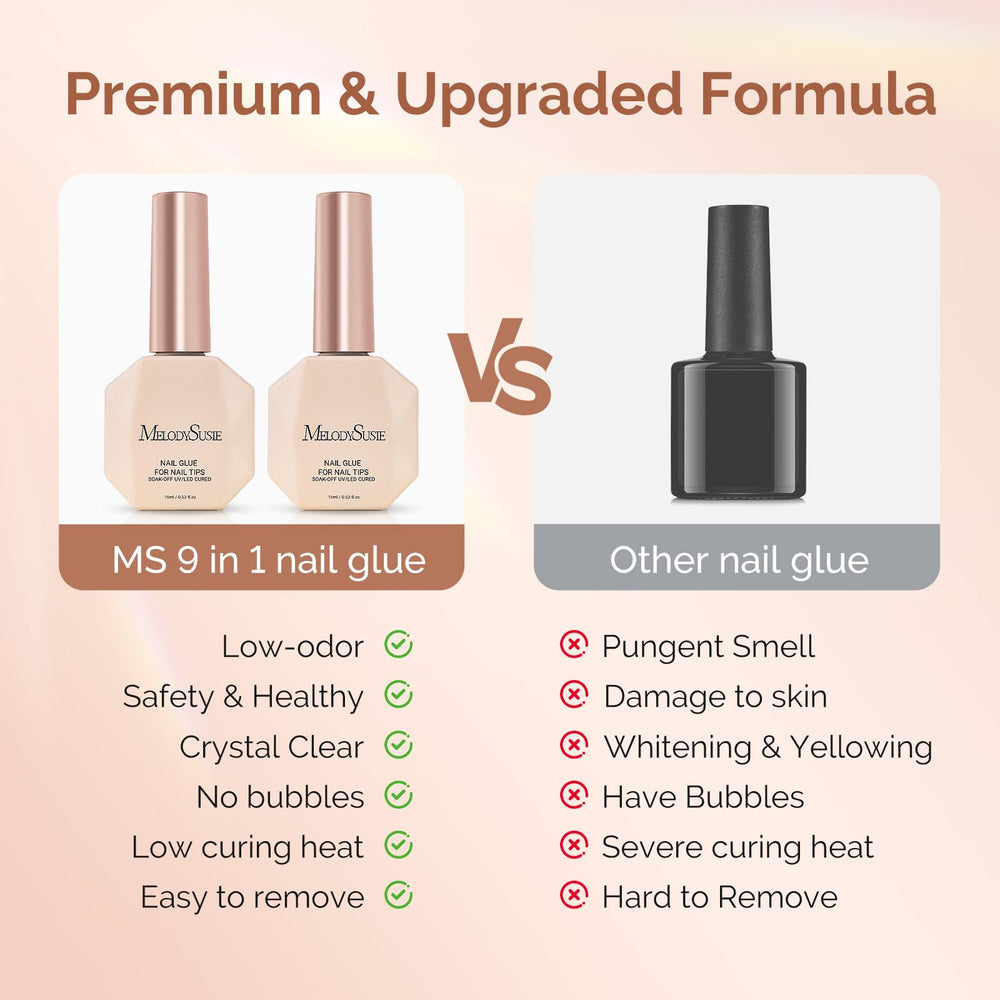 MelodySusie nail-tip adhesion in action with precise brush control.