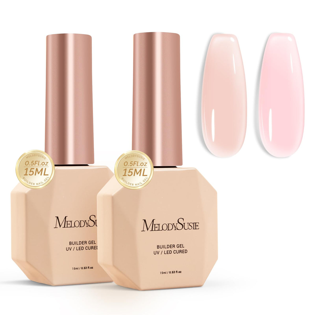MelodySusie nude builder gel bottle for thickening and extension at home.
