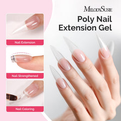 MelodySusie Poly Gel self-leveling for smooth, even overlays.
