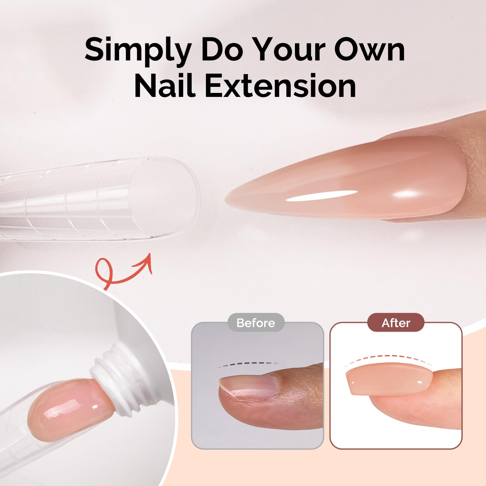 MelodySusie Poly Nail Extension Gel application layer hints at long-lasting wear.