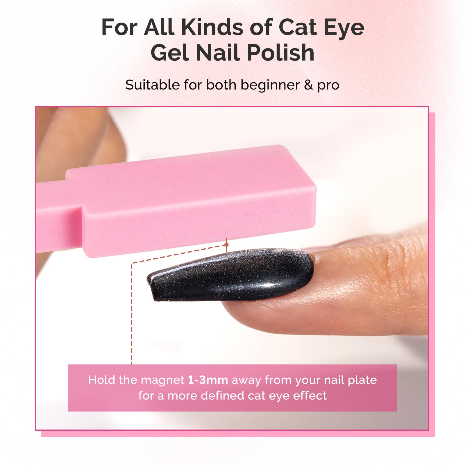 MelodySusie portable nail magnet fits cosmetic bag for on-the-go art.