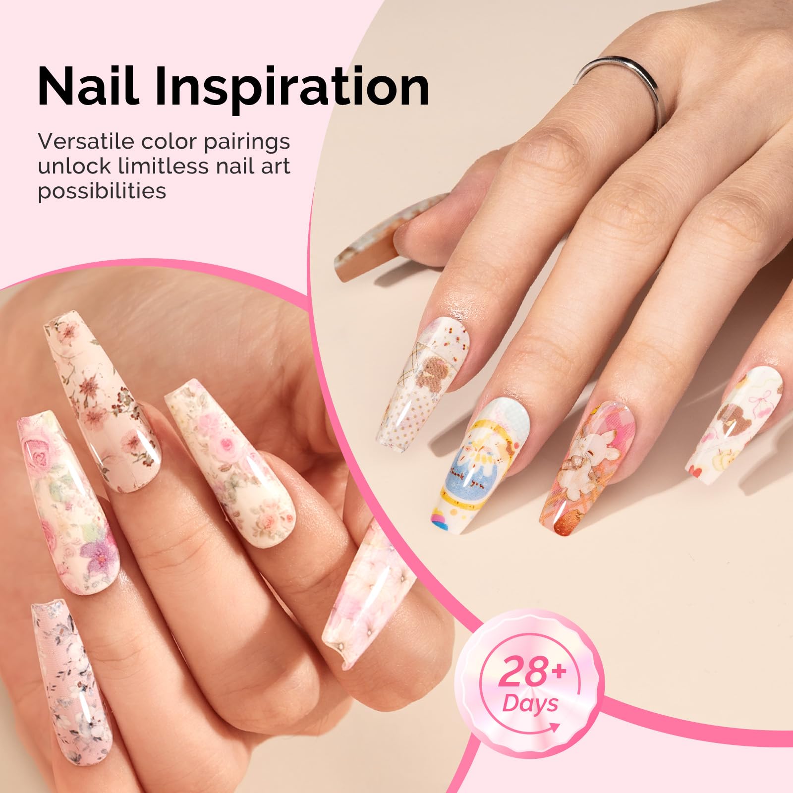 Removal with standard nail polish remover using MelodySusie foil glue gel.