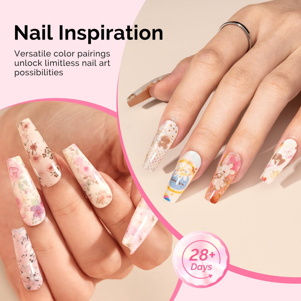 Removal with standard nail polish remover using MelodySusie foil glue gel.