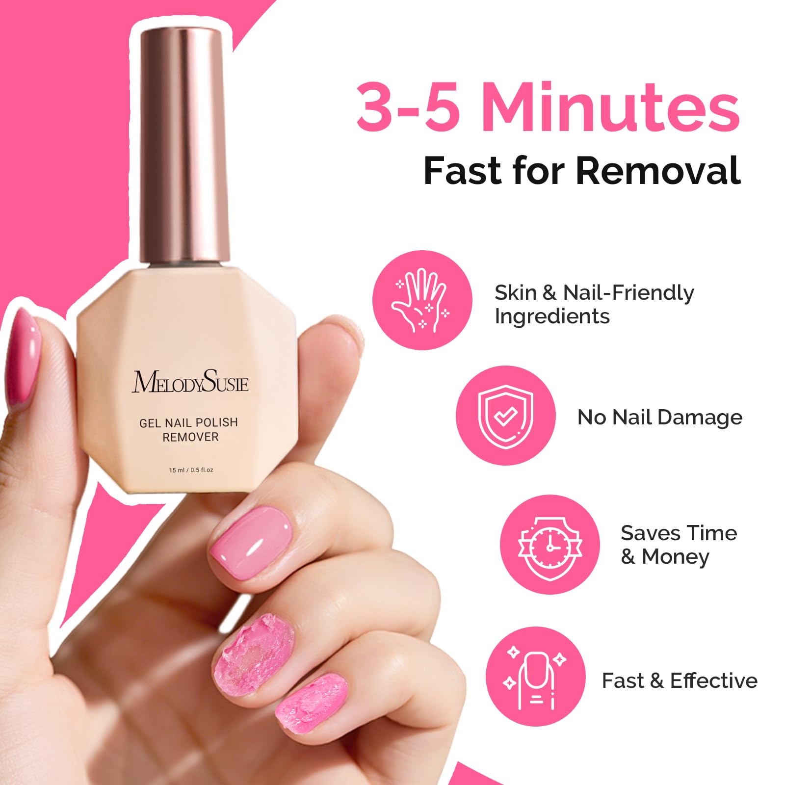 MelodySusie remover kit with silver cuticle-pusher for precise prep