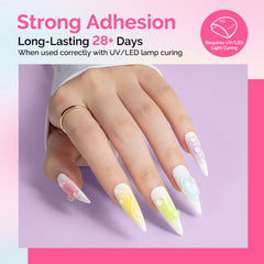 MelodySusie Rhinestone Glue UV/LED curing step accelerates set and durability.