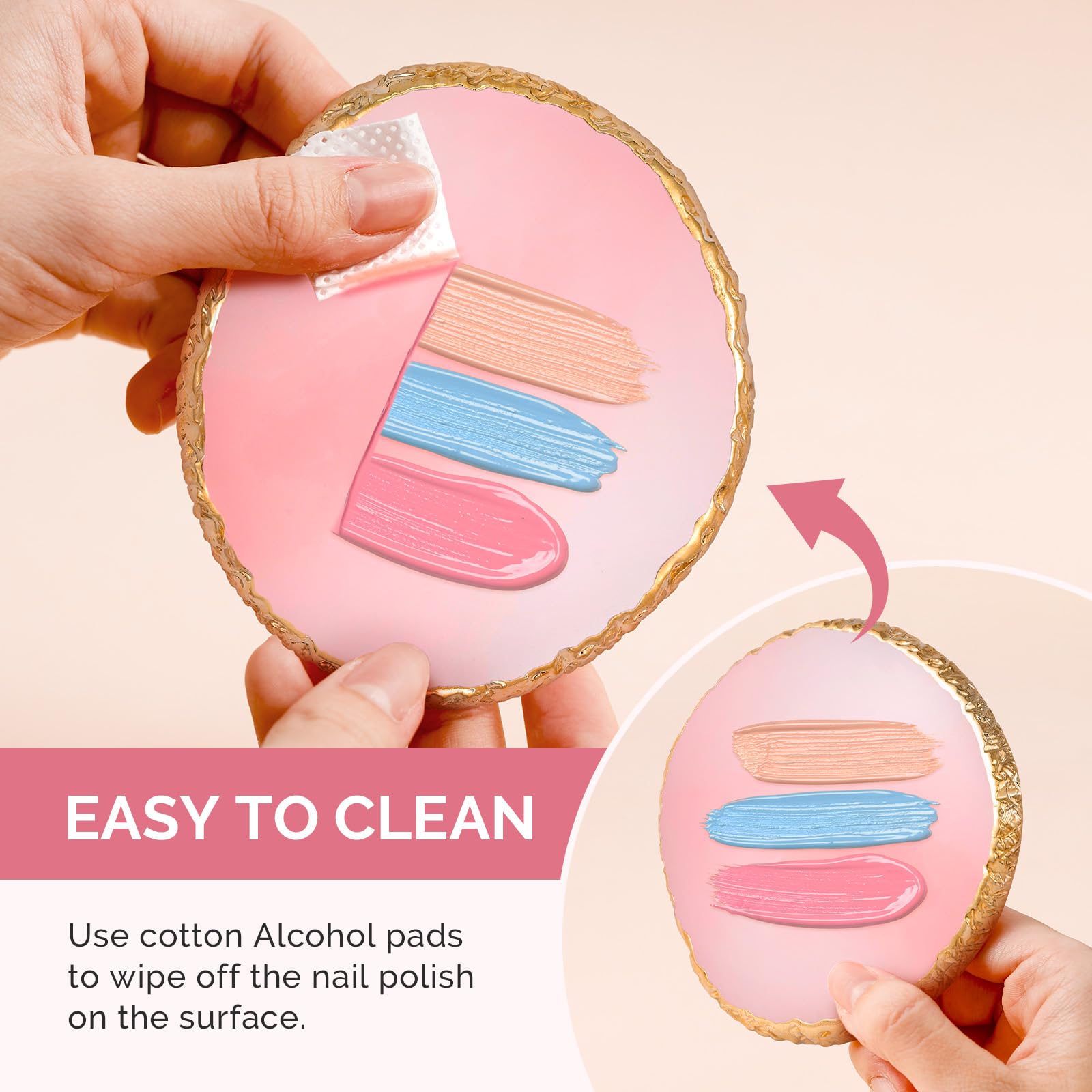 MelodySusie travel-friendly resin palette fits in a kit for on-the-go nail art.
