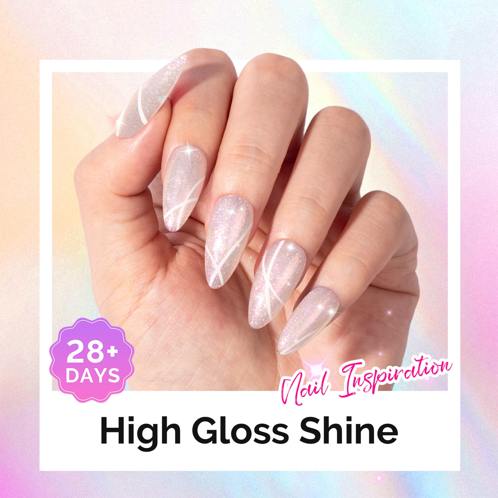 Ergonomic MelodySusie Shimmer Aurora brush provides smooth, even coverage.