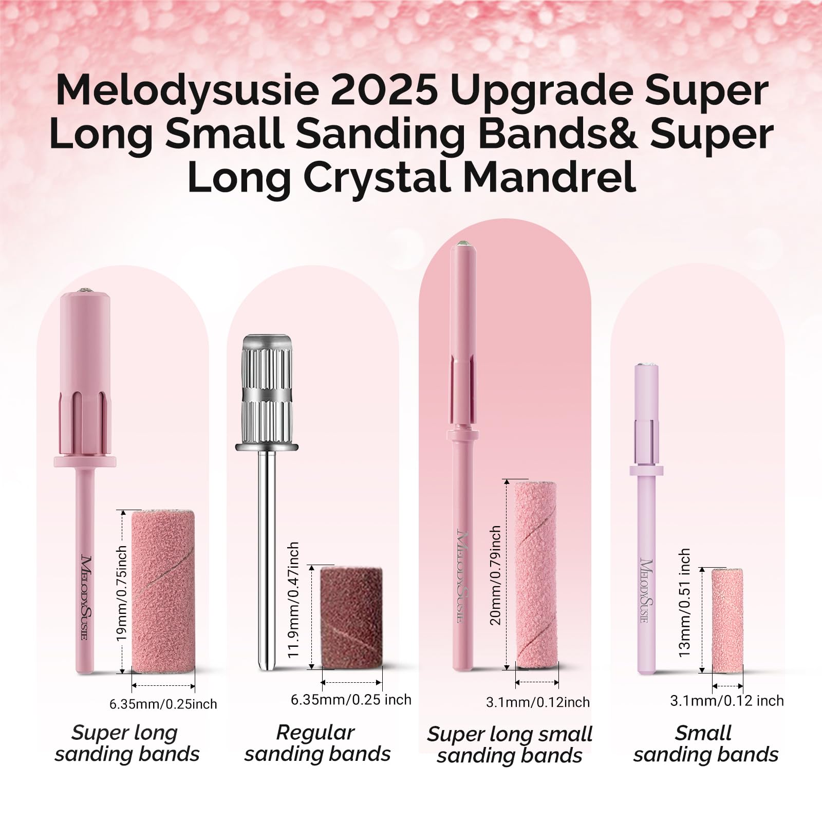 MelodySusie small long sanding bands for detailed gel surface work