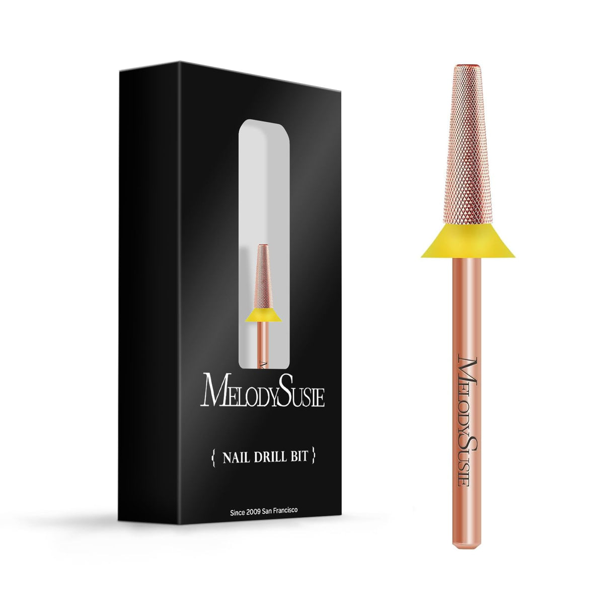 MelodySusie tapered barrel buffer bit for natural nail prep and polish