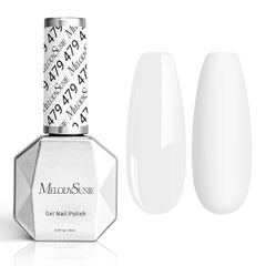MelodySusie Thick Snow White Gel Polish bottle pour for smooth color.