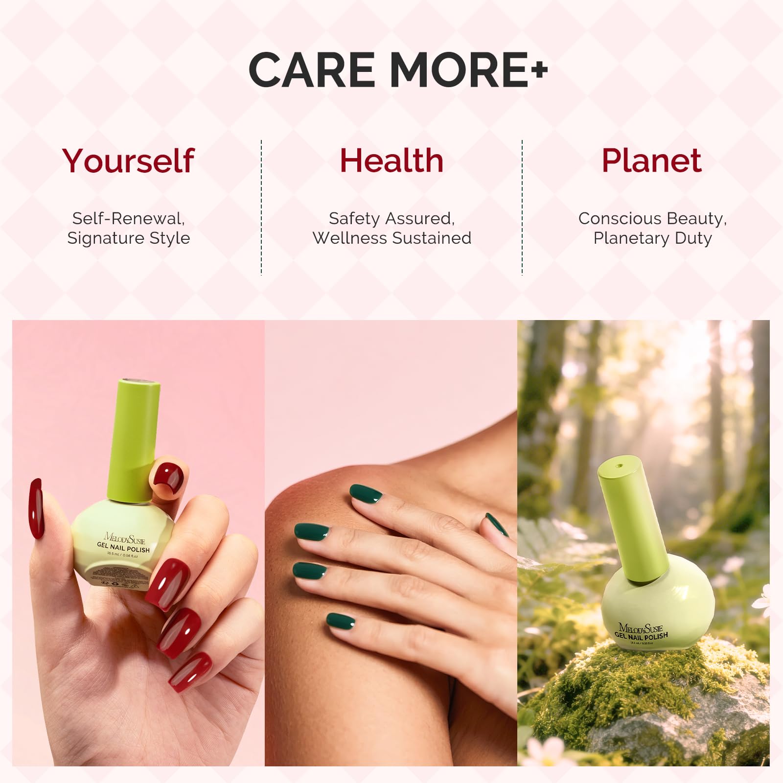MelodySusie tilt-and-stand bottle for easy gel access
