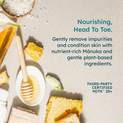 Close-up of Manuka honey extract used in formula.