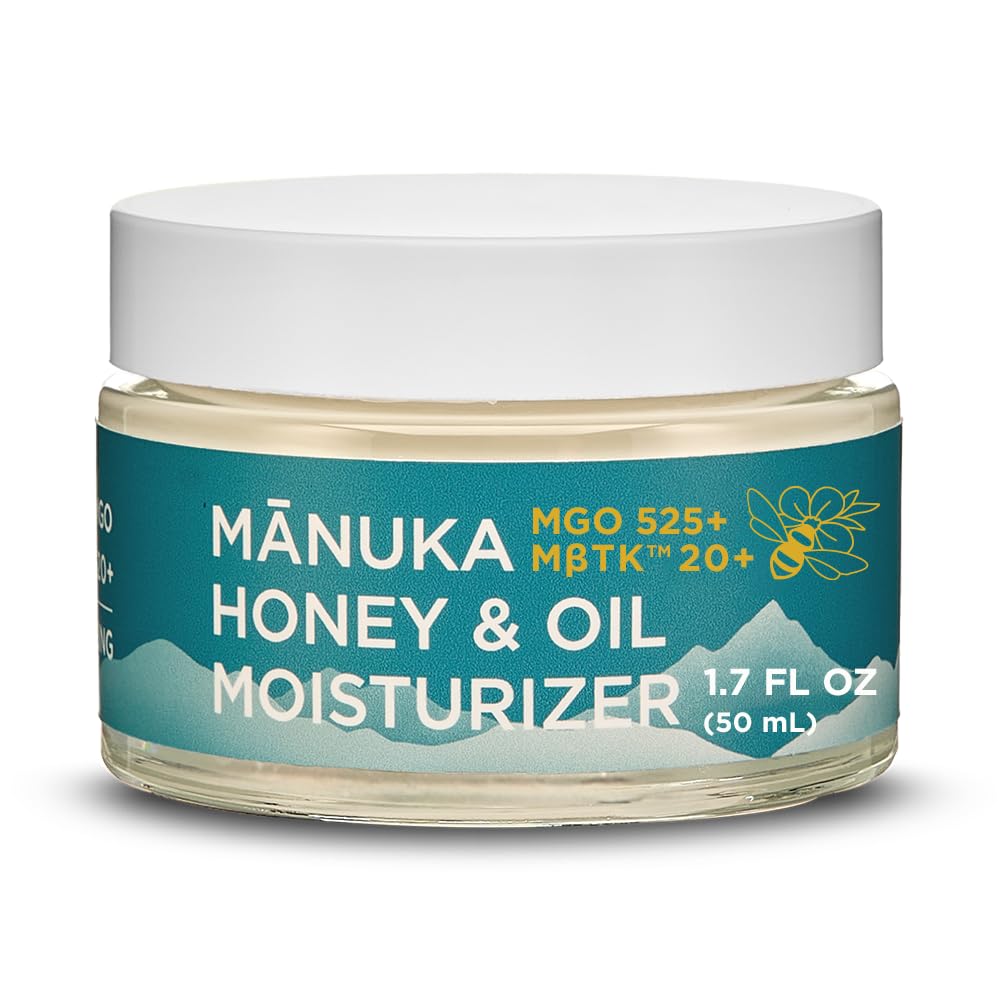Melora Manuka Honey Face Cream bottle showing rich hydration for dry skin.