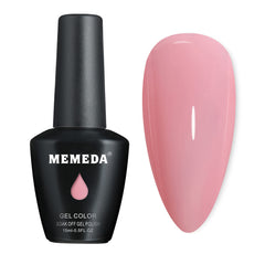 MEMEDA neutral color swatch highlights highly pigmented, even coverage for chic nails.