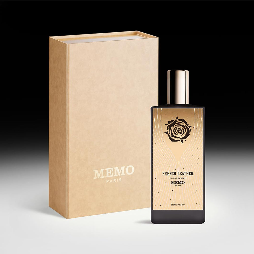 Memo Paris French Leather cedar-note closeup hints at lasting depth.