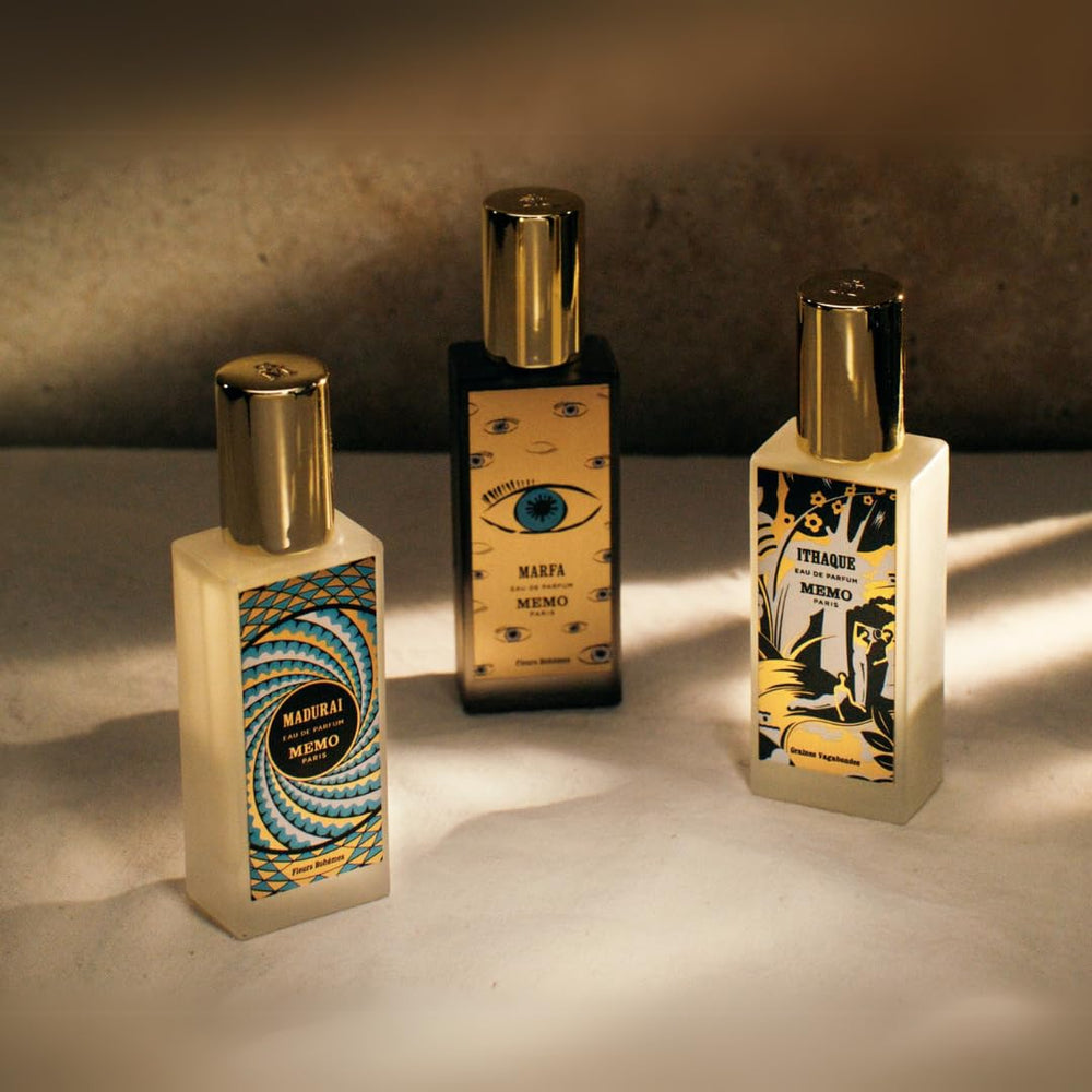Memo Paris Ithaque lifestyle shot evokes travel mood and versatility.
