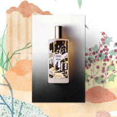 Memo Paris Ithaque packaging close-up emphasizing luxury branding for upscale displays.