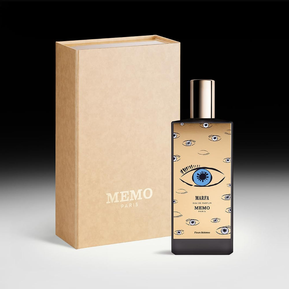Memo Paris Marfa brand emblem, iconic mark for display and gifting.