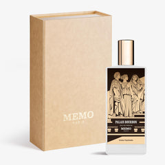 Memo Paris Palais Bourbon bottle closeup showing oud and vanilla notes for bold wear