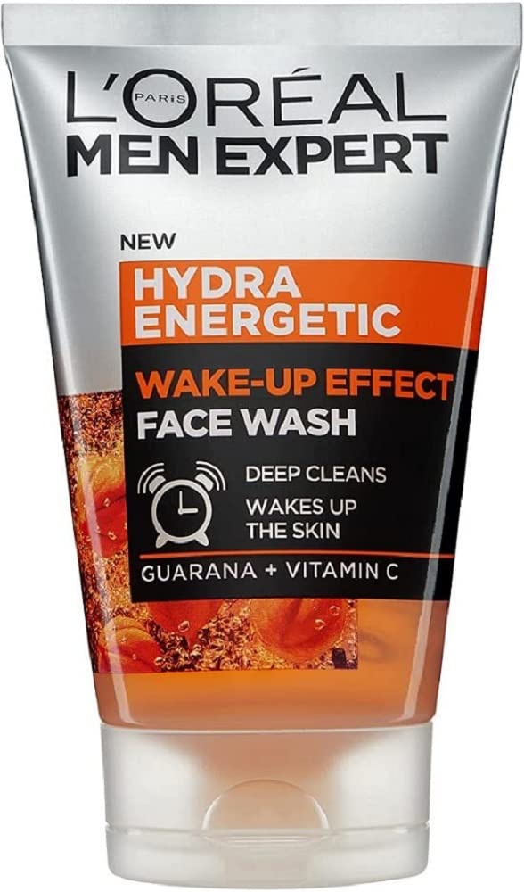 MEN EXPERT Wake-up Effect bottle pour with refreshing gel for energized skin.