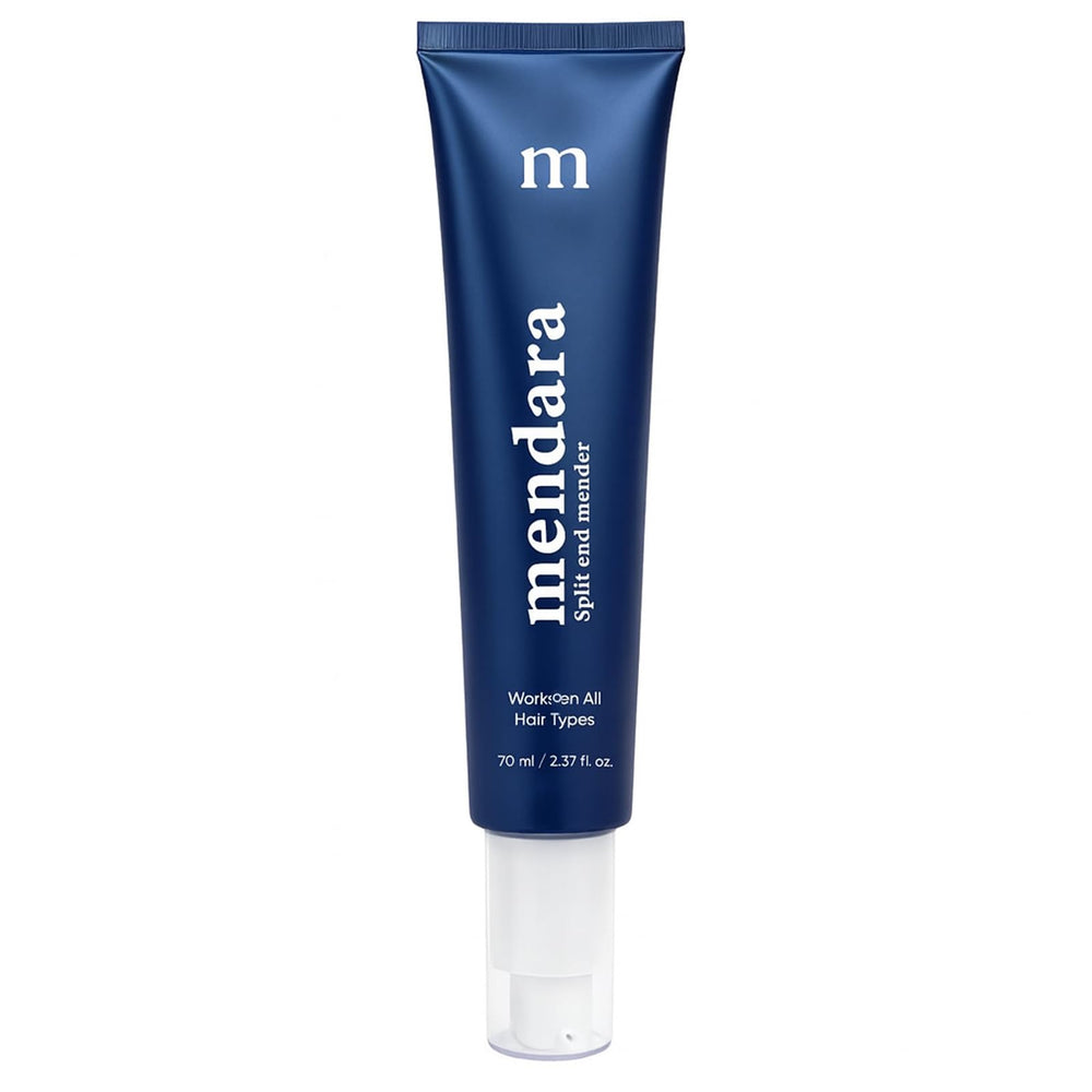 MENDARA Split End Mender bottle pour for easy application and smoothing.